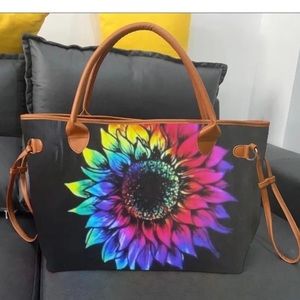 Rainbow Sunflower Tote